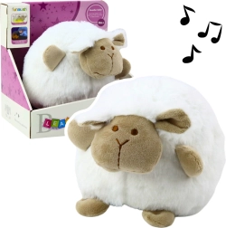 Mouton en peluche apaisant avec lumière et mélodies