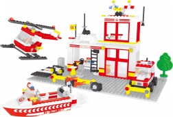 Jeu de construction compatible Bloxo - caserne de pompiers 368 pcs