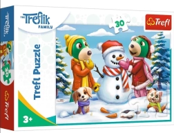 Puzzle Trefl Famille Treflik : Jeux d’hiver 30 pièces