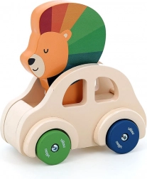 Voiturette en bois avec klaxon Lion de Vilac