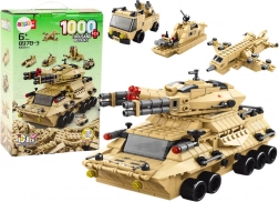Jeu de construction tank sable militaire 1000 pièces