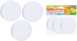 Roue décorative en polystyrène 10 x 2,5 cm, lot de 3 pièces