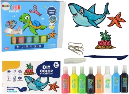 Autocollants de fenêtre Animaux Marins Tortue DIY 8 Couleurs Paillettes