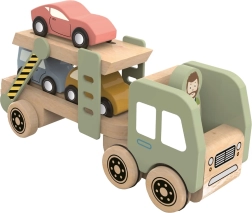 Transporteur de voitures en bois avec petites voitures 2Kids Toys