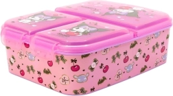Boîte à goûter Kuromi rose à trois compartiments