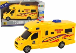 Voiture jouet caravane à friction avec lumières et sons