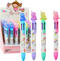Stylo multicolore Licorne 6 couleurs 0,7 mm