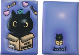 Carnet A5 violet à couverture rigide avec revêtement en mousse