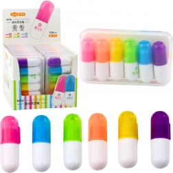 Set de mini surligneurs en étui couleurs intenses 6 pcs