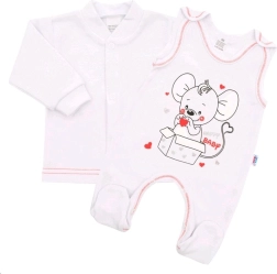Ensemble bébé New Baby Mouse blanc 80 (9–12 mois)