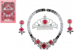 Coffret beauté avec couronne, collier et boucles d’oreilles