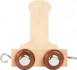 Wagon en bois avec la lettre I pour circuit de train small foot