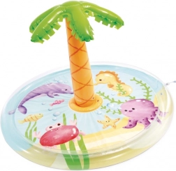 piscine pour enfants gonflable avec douche 173 × 101 cm