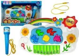 Piano électronique pour enfants Fleurs avec microphone et connexion au téléphone