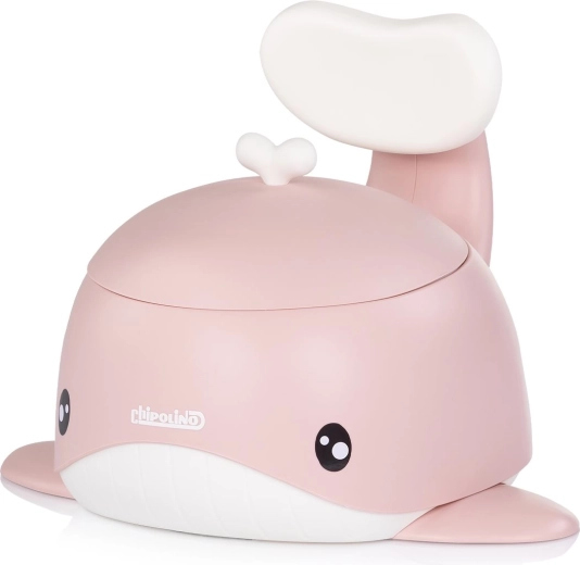 Pot pour enfants Chipolino avec dossier Whale rose