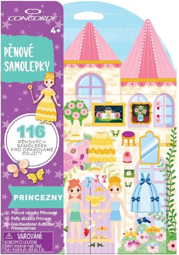 Autocollants en mousse CONCORDE – princesses, 116 pcs