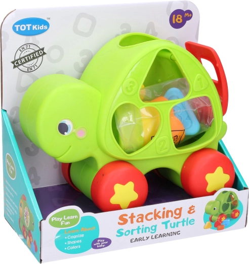 Jouet d’encastrement tortue 19 cm - 1 pièce