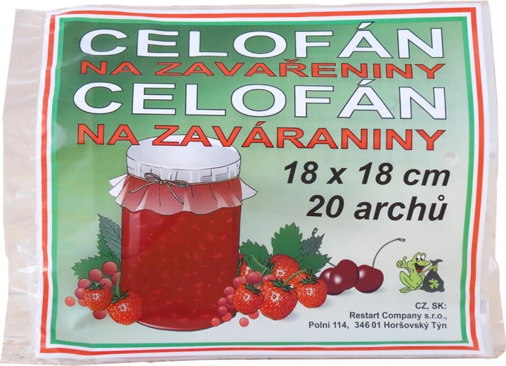 Feuilles de cellophane pour mise en conserve 18 × 18 cm (20 pcs)