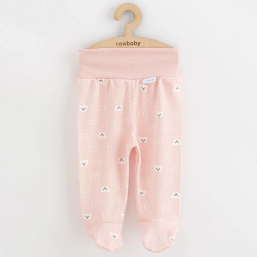 Pantalon bébé à pieds New Baby Classic II ourson blanc, taille 80