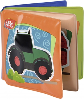 Livre de bain lavable avec sifflet – moyens de transport, 10 × 10 cm