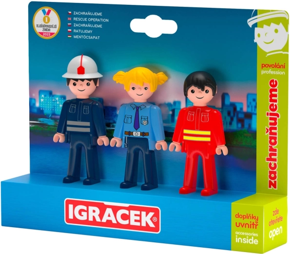 Efko Igráček Trio Sauvons – set de figurines articulées avec accessoires