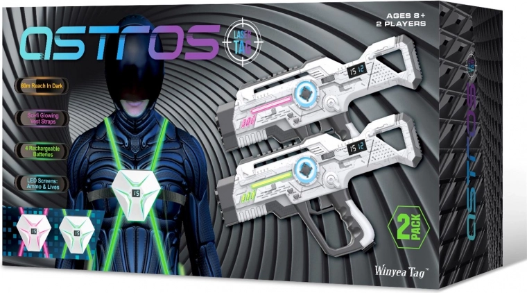 Set de pistolets laser avec gilets pour enfants