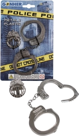 Set de policier Gonher avec menottes métalliques et insigne