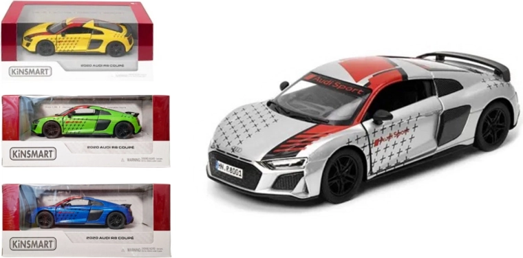 Modèle métallique Audi R8 1:36 avec moteur à rétrofriction