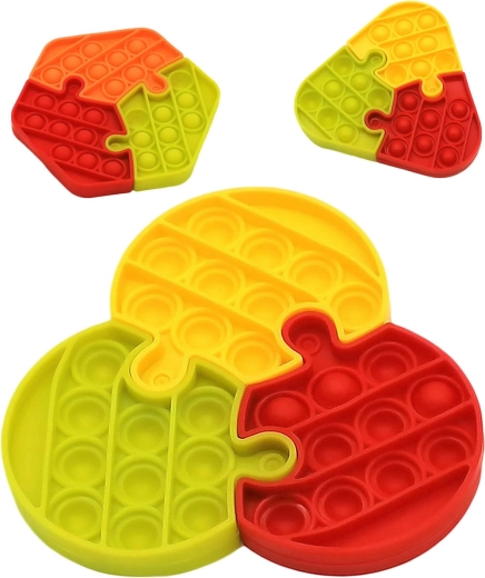 Puzzle antistress Pop It en 3 pièces, 14 cm - 1 pièce