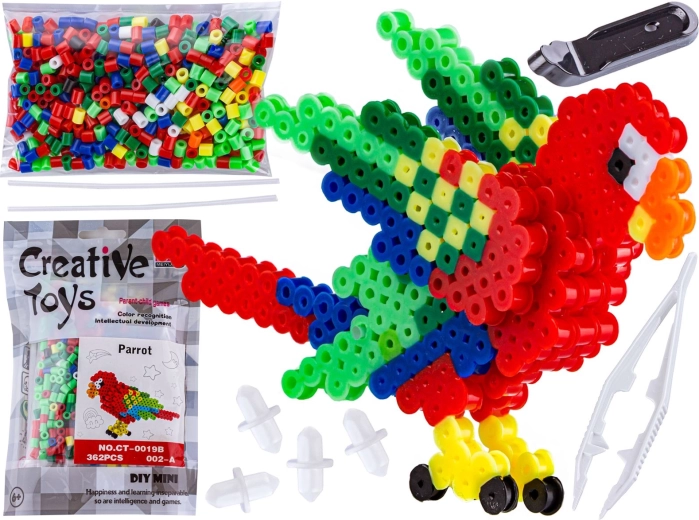 Perles à repasser 3D – perroquet ara