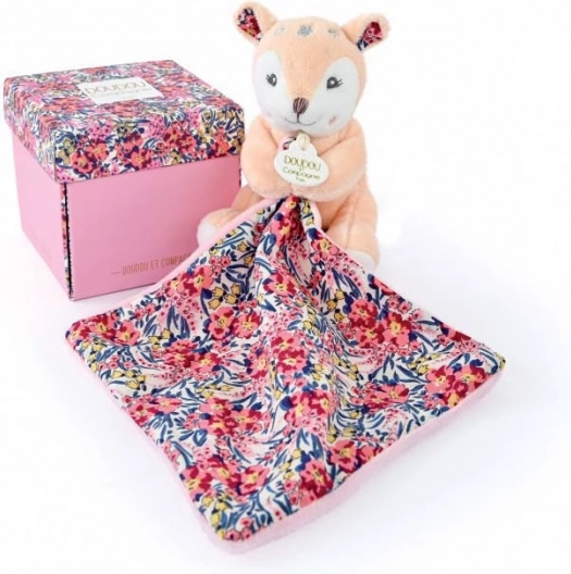 Coffret cadeau Doudou – biche en peluche et couverture