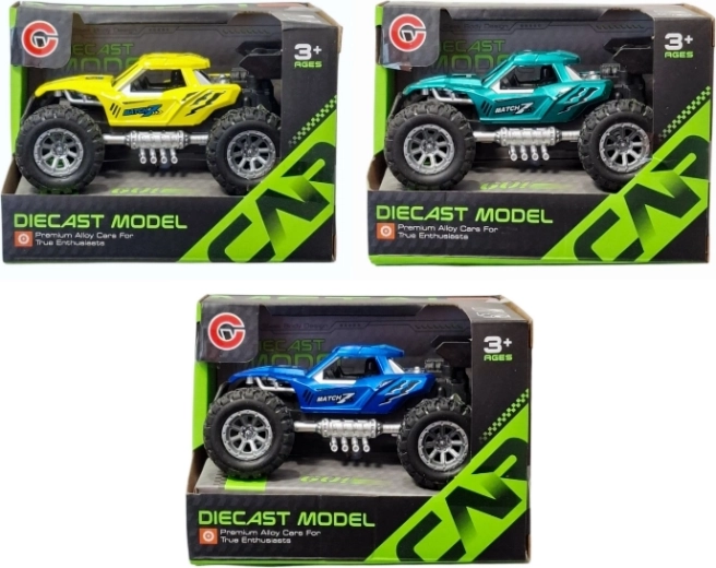 Petite voiture tout-terrain en métal avec grandes roues