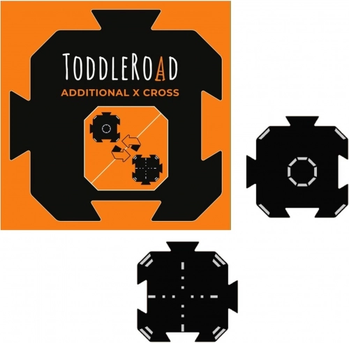 Toddleroad rond-point et carrefour – route flexible, 2 pièces en silicone