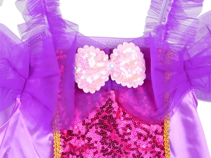 Haut scintillant à sequins et volants en tulle