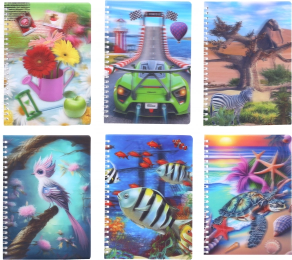 Cahier à spirale A5, ligné, 80 pages