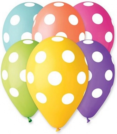 Ballons gonflables à pois 30 cm