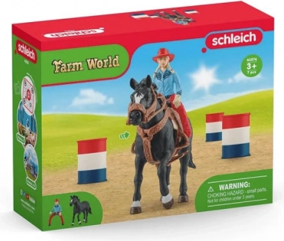 Kovbojka et course autour des barils Farm World