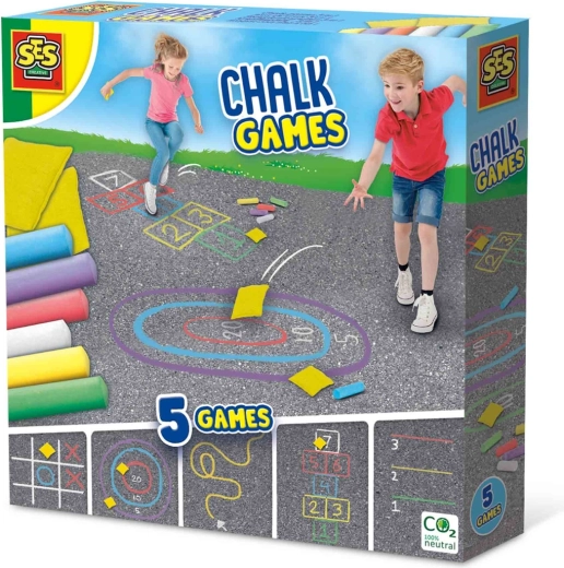 Jeu d’extérieur avec craies de trottoir 5 en 1 SES Creative
