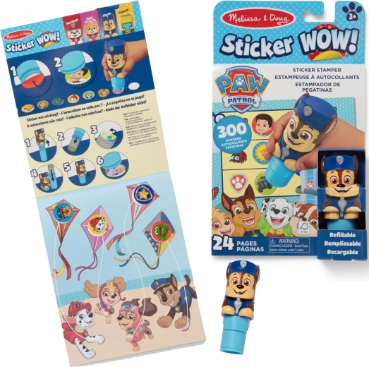 Melissa & Doug Sticker wow! Pat’ Patrouille Chase tampon à stickers avec livre d’activités - 1 pièce