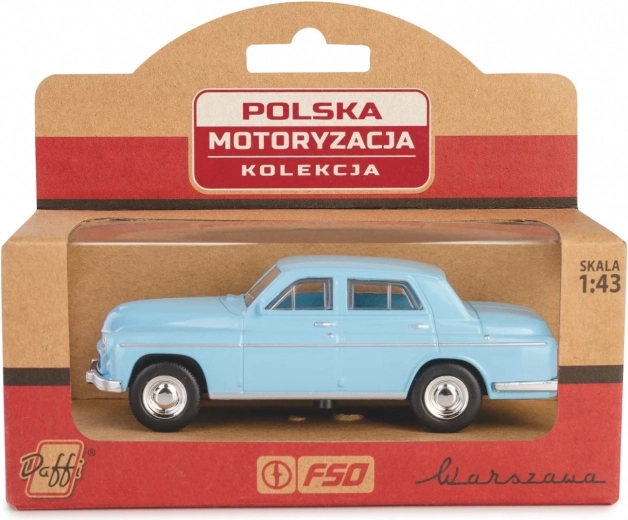 Modèle de voiture Warszawa 223 bleu