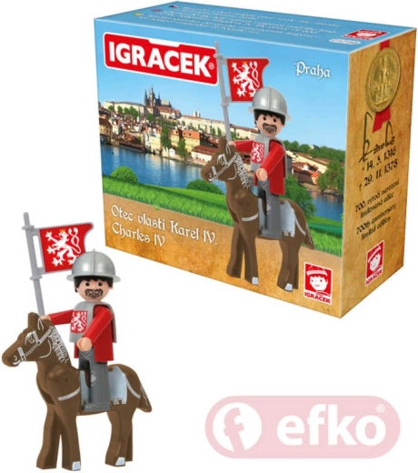 Efko Igráček Charles IV. Prague, set avec cheval et accessoires - 1 pièce