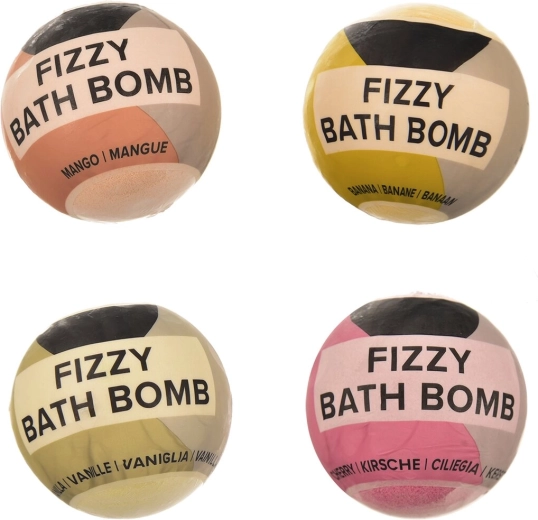 Boule de bain effervescente Fruity 180 g (assortiment de 4 variantes)