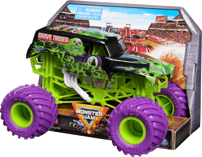 Carrosserie métallique avec le graphisme emblématique Grave Digger