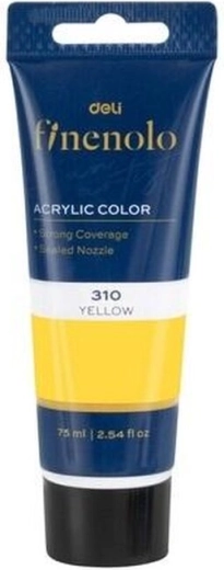 Peinture acrylique jaune clair 75 ml