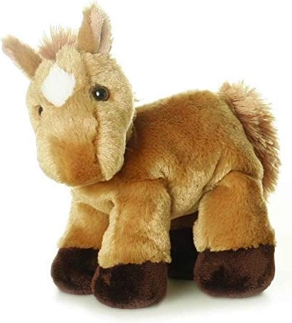 Aurora mini flopsies prancer cheval marron clair 21 cm - 1 pièce