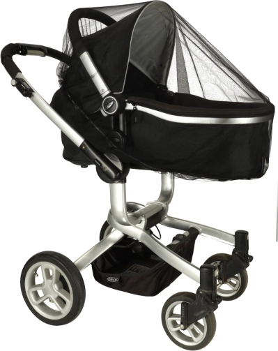 Moustiquaire élastique universelle pour poussette 140 cm – noir