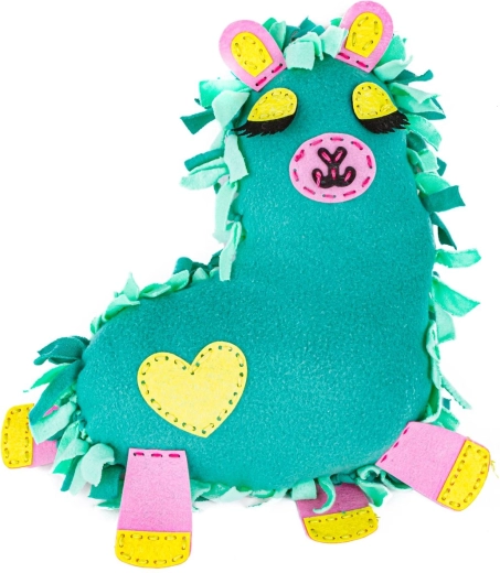 Lama en peluche fini sous forme de coussin