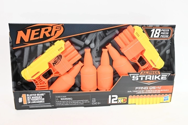 Blaster en mousse Nerf Alpha Strike Fang QS-4 avec fléchettes