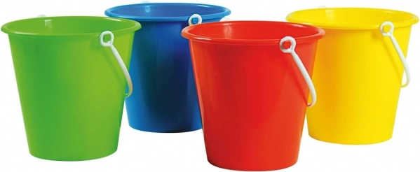 Seau en plastique pour sable et eau (assortiment de couleurs)