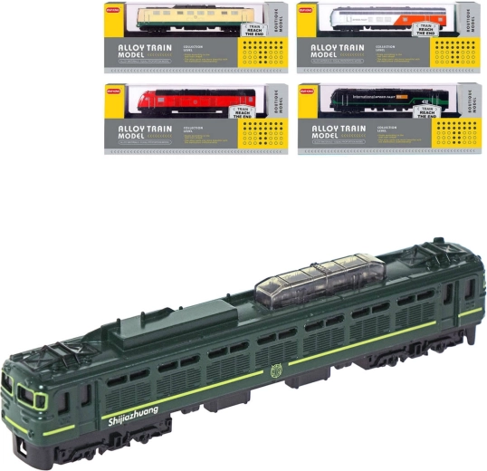 Locomotive métallique sur socle avec rails 15 cm (1:87) - 1 pièce